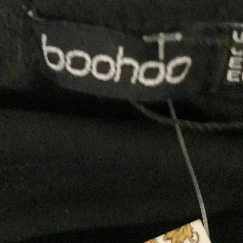 Womens Boohoo black casual cover up ladies dress size 20 - Picture 7 of 10